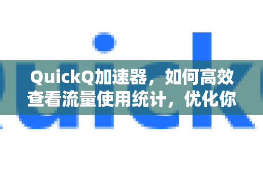 QuickQ加速器，如何高效查看流量使用统计，优化你的网络体验